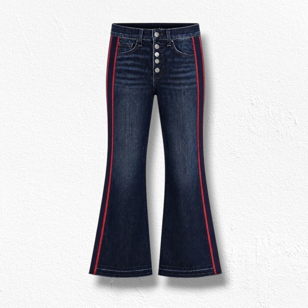 Veronica Beard Carolyn Baby Boot Side Stripe Jeans Size 27 Made USA